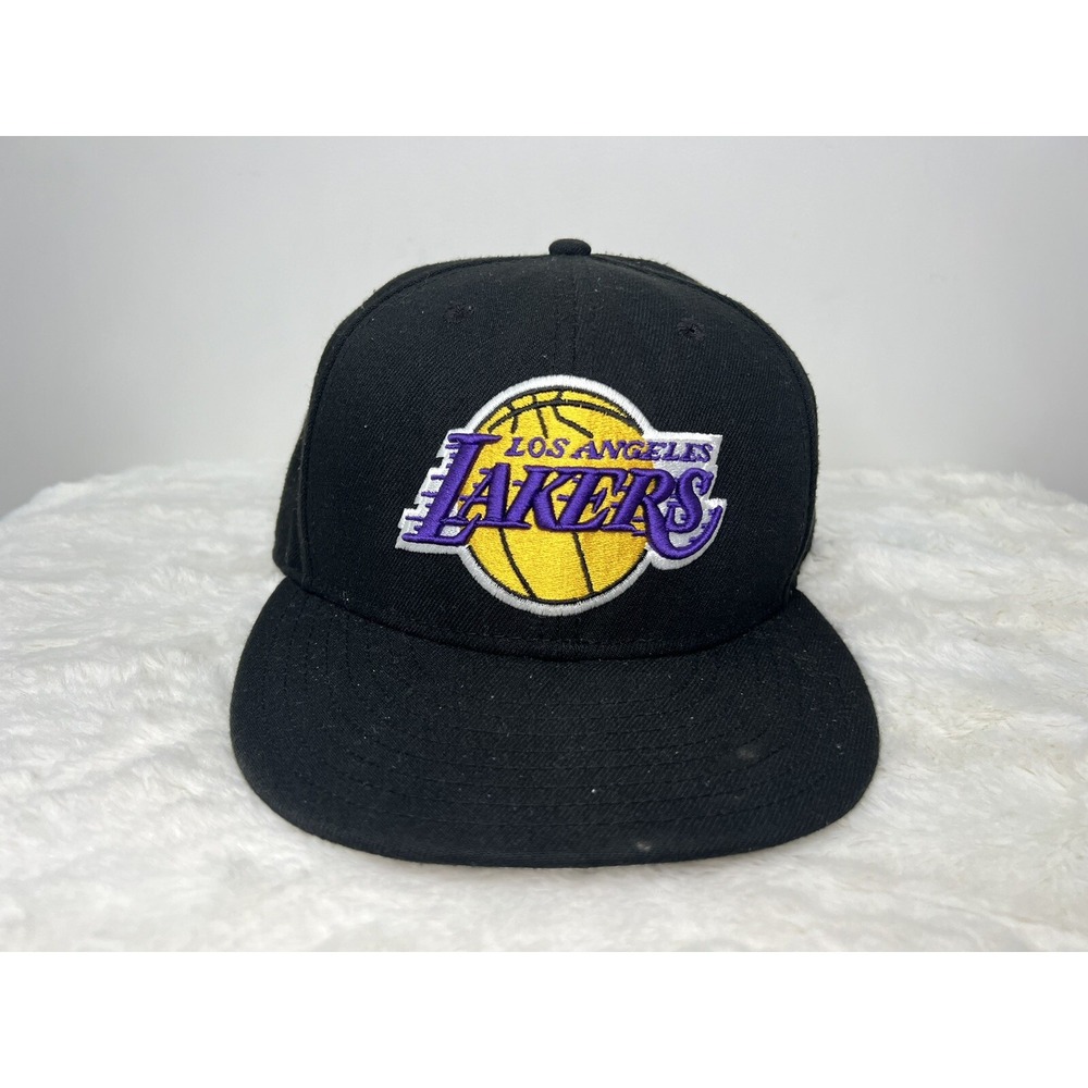 New Era Los Angeles Lakers Black Fitted Baseball Cap Hat‎ Men's
